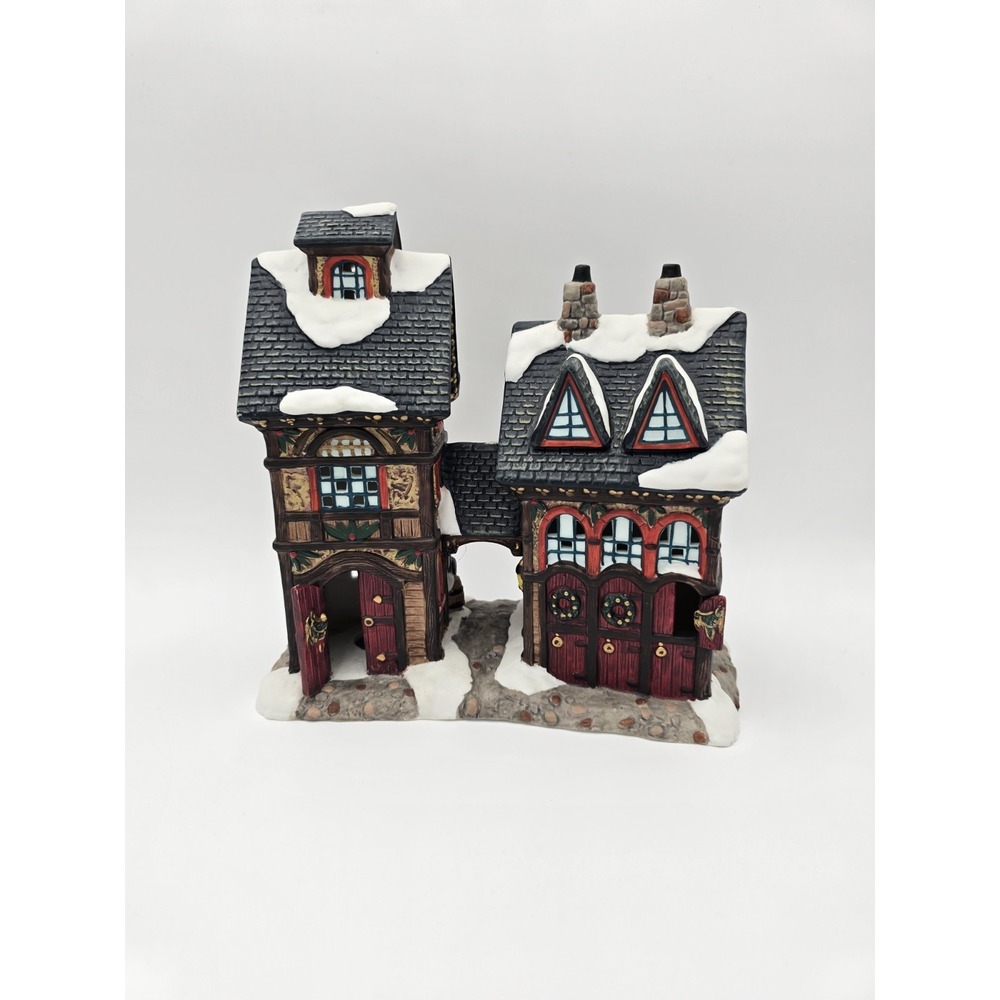 Vintage Kirkland Reindeer Stable Christmas Village Replacement W/ Lights #59979